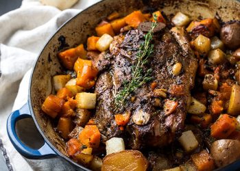 finished one pot braised pork with root vegetables recipe