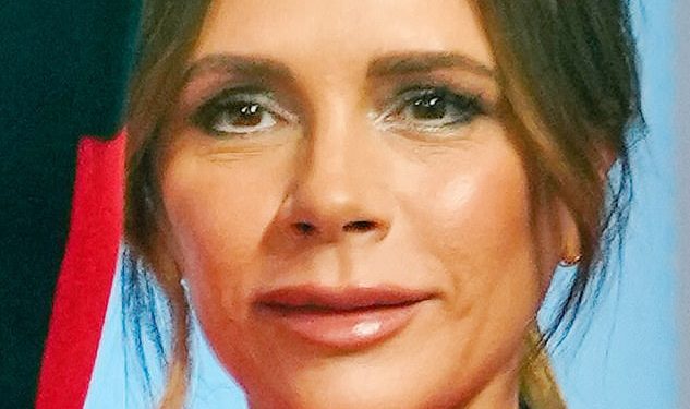 Fuller pout: Victoria Beckham, 47, made a typically glamorous appearance on Good Morning America on Tuesday however viewers were taken aback by the former Spice Girl's fuller lips