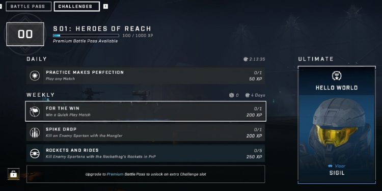The Halo Infinite Battle Pass has been changed to make progression easier