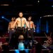 Adam Rodriguez, Channing Tatum, and Matt Bomer stand onstage shirtless