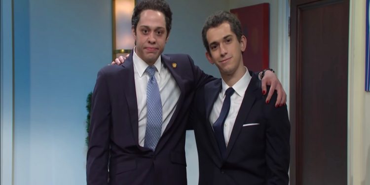 Pete Davidson and Andrew Dismukes (right) portrayed Andrew and Chris Cuomo respectively during 'Saturday Night Live' on Dec. 11, 2021.
