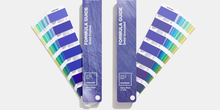 Two paint chip bundles showing the Very Peri purple color