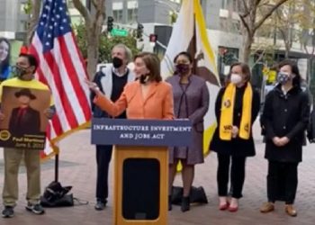 Video: Heckler Interrupts Pelosi Press Conference With 'Let's Go Brandon! Woo!'