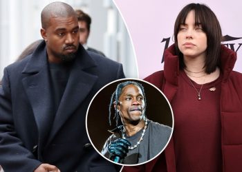 Kanye West, Billie Eilish and Travis Scott