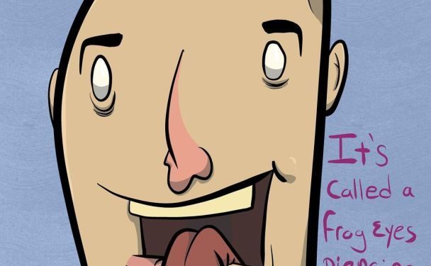 Frog eye piercing meme
