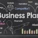 Business Plan with Creative Businessman showing Positive Growth