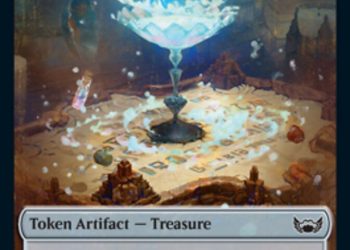 A treasure token is an artifact, When sacrificed, it is converted into a mana of any color.