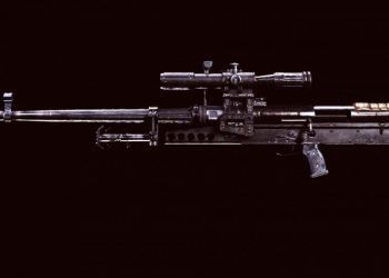 A close up of the ZRG 20mm sniper rifle in Call of Duty Warzone