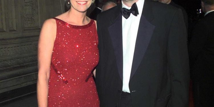 Jill Dando is  pictured with her fiance Alan Farthing in 1999, months before she was gunned down on the doorstep of her home in Fulham