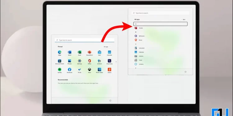 Windows 11 Start Menu All Apps